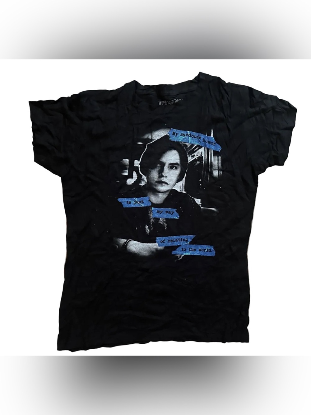 Riverdale Jughead Jones T-Shirt Sz XL Black Graphic Tee "My Sardonic Humor"